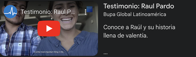 Testimonio Bupa Salud, Raúl Pardo
