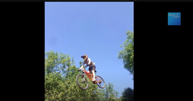 el accidente de bicicleta de Santiago
