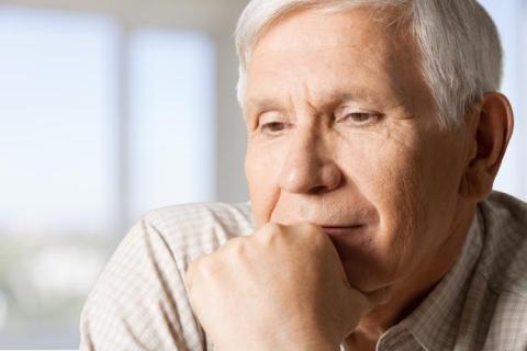 Pensive senior